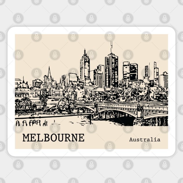 Melbourne Australia Magnet by Lakeric